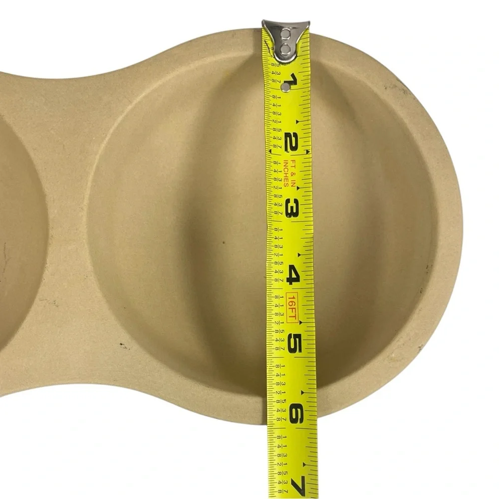 Pampered Chef Stoneware Microwave‎ Egg Cooker #5132 2-Well Egg Poacher USA